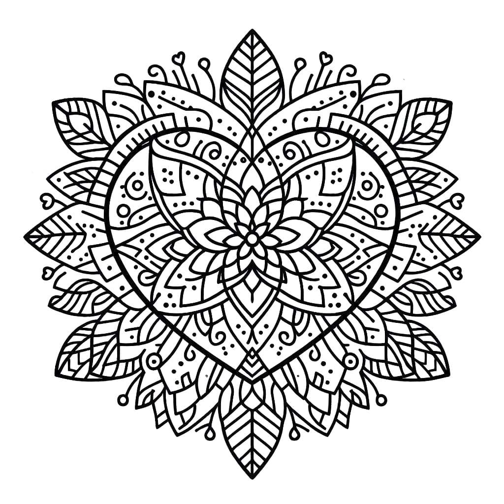 Mandalas Cœur 99